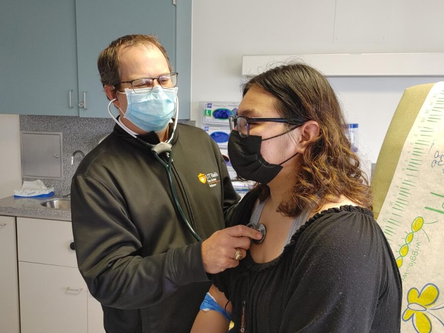 Photo of Dr. Aaron Sugalski with Brianna Garcia